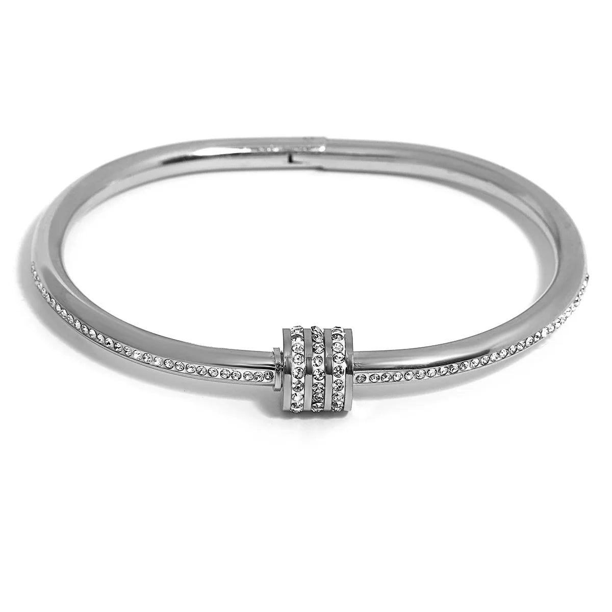luxury stainless steel cuff bracelet crafted