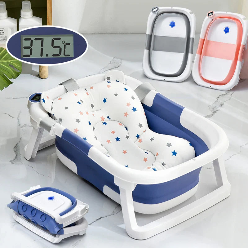real time temperature silicone baby bathtub